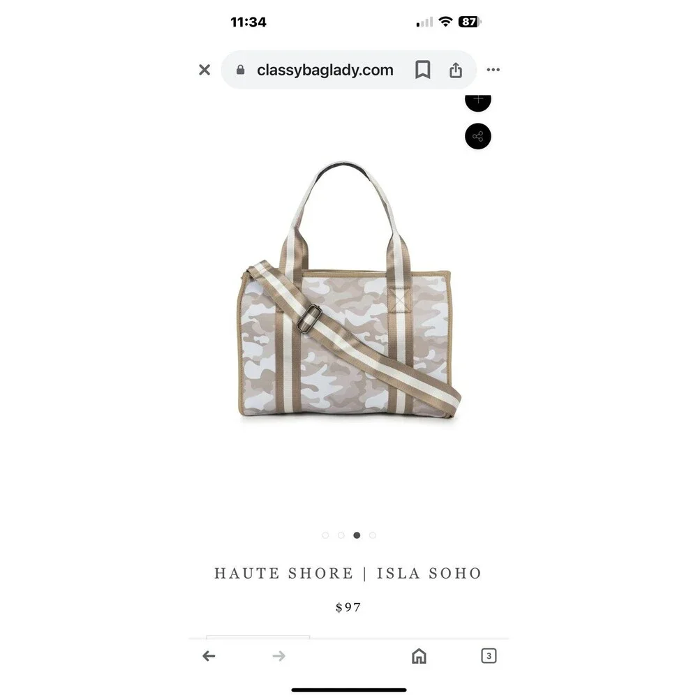 Haute Shore Isla neoprene tote with smaller bag NWT 97$